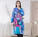1 Pc Women's Unstitched Swiss Lawn Printed Shirt 