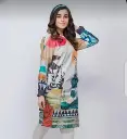 1 Pc Women's Unstitched Swiss Lawn Printed shirt